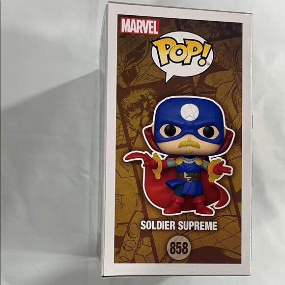 Funko Pop Marvel Soldier Supreme Figure #858 - Picture 2 of 5